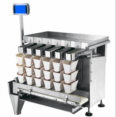 China Automatic fresh food meat packing machine chicken multihead weigher machine for spicy fish pickles for sale