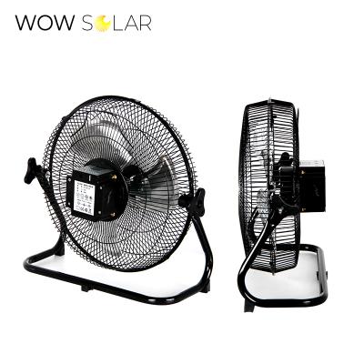 China +AC Solar Charge Wowsolar 12 Inch Solar Fan Portable Electric Fan With Adapter Charger for sale