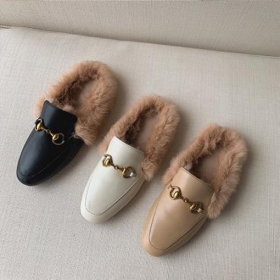 China Customized Source Fashionable Thermal Wholesale Anti OEM Logo Time Eco Flat Mules Factory Black Winter Popular Summer Women Shoes for sale