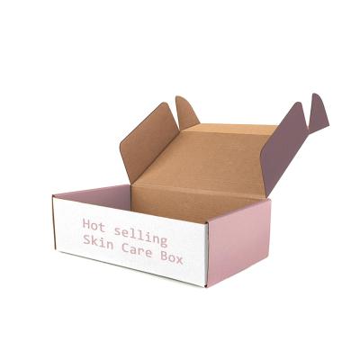 China 2021 hotsell factory price recyclable boxes pink custom logo shipping carton for sale