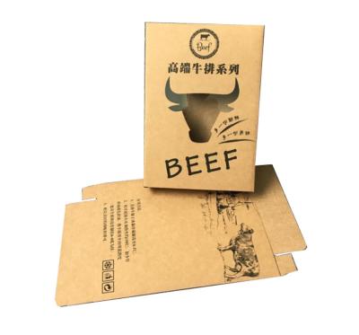 China Manufacturers Recyclable Wholesale Takeout Pork Steak Packaging Box With Thick Wrapping Paper Box Toast Mutton Chop Food Box 1000 Start for sale