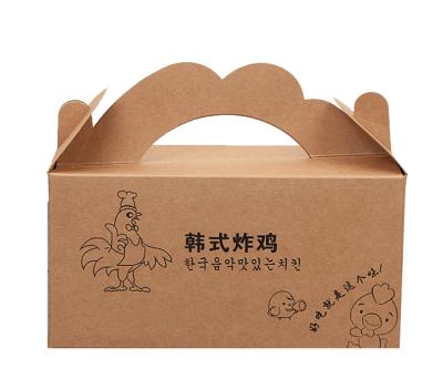 China Recyclable Korean Professional Takeaway Bento Paper Packaging Fried Chicken Box Packaging Fried Chicken Order Box Corrugated Box for sale