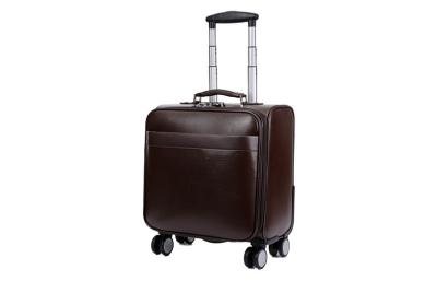 China PU Leather Man Internal Computer Interlayer 4 Wheeled Suitcases with Password Lock for sale