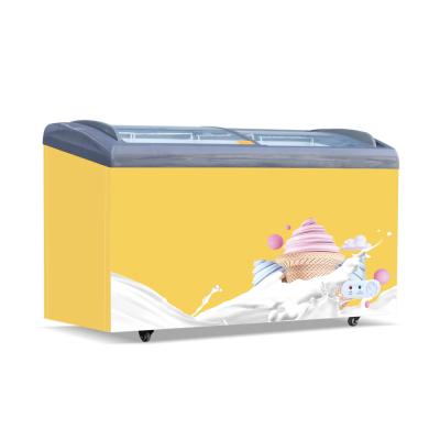 中国 Display Glass Freezer Single-temperature Noise Reduction Store Door Ice Cream Quick Cooling Machine For Sale 販売のため