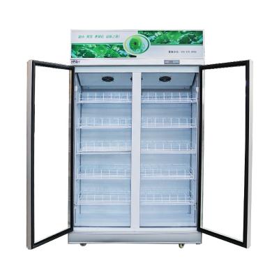 中国 1000L Single-temperature Air Cooling Air Cooling High Quality Transparent Upright Display Glass Door Refrigerator Freezer Commercial 販売のため