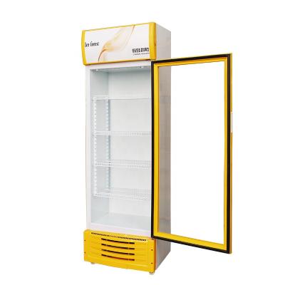 Chine Good Quality 279L Freezer Glass Single-temperature Display Front Single Door Display Fridge Glass Door Refrigerator à vendre