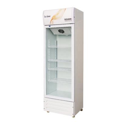 China Single-Temperature Manufacturer Well Made Single Door Air Cooling Upright Glass Freezer en venta