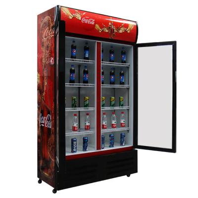 中国 Single-temperature factory direct commercial upright showcase slim freezer refrigerator for sale 販売のため