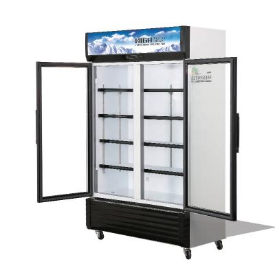 中国 Multi-Functional Electricity Straight Glass Door Showcase Beer Mini Single-temperature Saving Freezer For Supermarket 販売のため