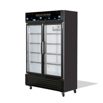 China 2021 Single-Temperature Brand Compressor 708L Glass Door Pepsi Refrigerator Freezer Direct Cooling Cooler Double Door en venta