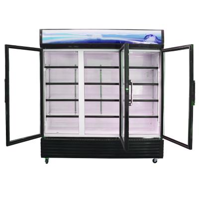 중국 Commercial Cooler Quick Fridge Single-temperature Refrigerator Glass Door Refrigerator Price For Sale 판매용