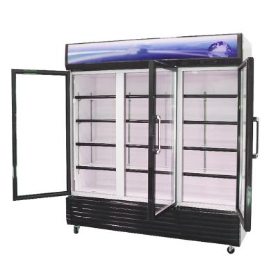 中国 Pepsi Cola Upright Cold Drink Three Door Freezer Single-Temperature Glass Chiller Refrigerators For Sale 販売のため