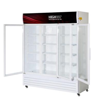 중국 Single-temperature 696L factory price direct cooling beverage refrigerator pepsi cola door cooler glass freezer 판매용