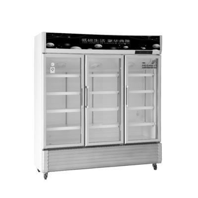 China Hot Showcase 1091L Big Space Sale Faster Cooling Refrigerator Display Upright Freezer for sale