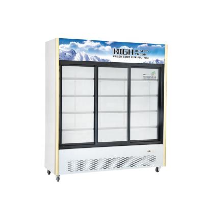 China Single-temperature certificated 727 L-1120 L vertical beer fridge supermarket refrigerator display en venta