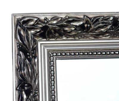 China Carved Leaf And Flower Pattern Customized PS Frame Wall Mirror for sale