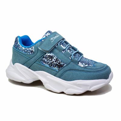 China PU Breathable Girls Glitter Running Shoes Breathable Walking Dad Shoes Chunky Fashion Sneakers for sale