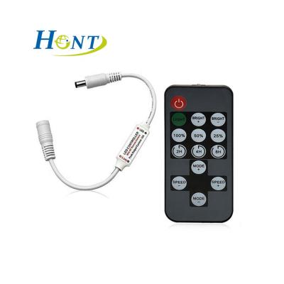 China Led Strip Lighting Controller 14 Head Monochromatic Timing Remote Control Single Color RF Dimming Flash Screen Gradient Controller for sale