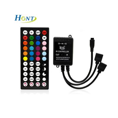 China 44 Mode Timing Controller RGB LED Strip Light Rheostat Head Infrared Colored Timing Light Strip Lighting 44 Music IR Remote Control Switch for sale