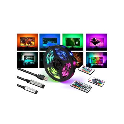 China Power RGB Colorful Backlight 5050 5M TV Backlight 150LED Strip Light 5050 5M USB Band USB TV Kit USB TV Kit Music Timing Flexible Remote Control Music Timing for sale