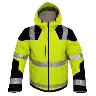 China 2022 New Water Proof OEM Design Safety Wear Men Warm Transferred Jacket Men's Hoodie Anorak Safety Jackets Reflective Jacket for sale