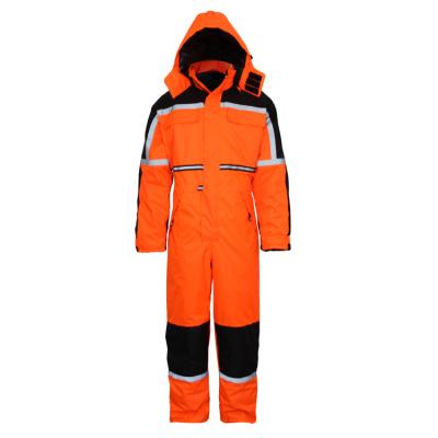 China OEM High Quality Windproof Winter Warm Coveralls For Men Safety Overall Men's Work Wear Reflective Coveralls for sale