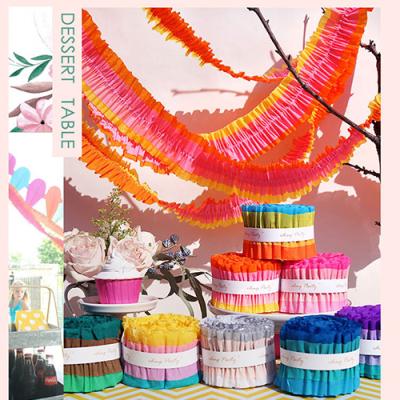 China Custom Home Pancake Garland Kit Nicro Indoor Party Hanging Wall Background Decoration Paper Tissue Fringe Flames Set for sale