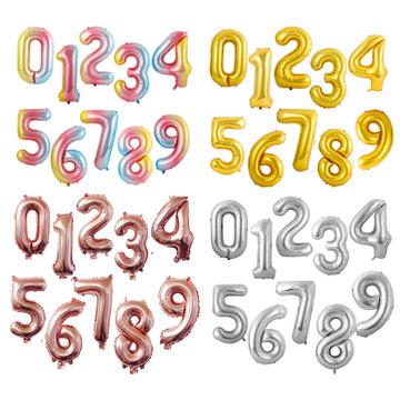 China Custom China Nicro Happy Birthday 40inch High Quality Birthday OEM Letter Digital Alphabet Foil Balloon for sale