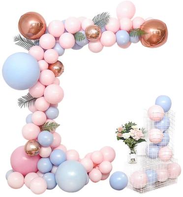 China Nicro 115 PCS Indoor Valentine's Day They Party Decoration Macaron Balloons Chain Set Pastel Balloons Arch Wedding Party Supplies for sale