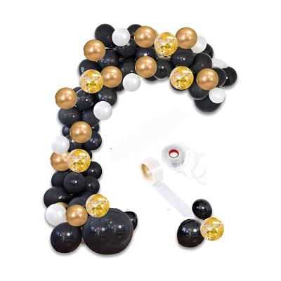 China Wholesale Indoor Wedding Decor Nicro Organic Marble Black Balloon Garland Arch Kit 40 Piece Gold Wedding Supplies for sale