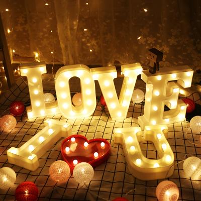 China Home Mini Valentine Letters Marquee Light Party Home Sign 'S' Day Wedding Decoration China Nicro English Alphabet Decor Led Light Up Letter for sale