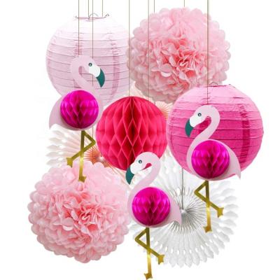 China NICRO 11 Pcs Indoor Theme Decoration Flamingo Party Supplies Hawaii Party Decoration for sale