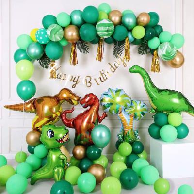 China China Nicro Dinosaur Theme Party Decoration Aluminum Foil Latex Balloon Baby Boy Child Kid Birthday Party Supplies for sale