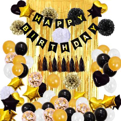 China Nicro Gold Balloon Indoor White Black Set 13th 16th 18th 21st 30th Fortieth Fiftieth Sixtieth Seventieth Supplies Party Decoration Birthday for sale