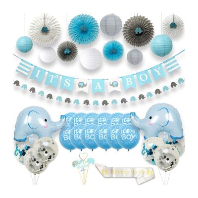 China Indoor Blue Animal Nicro Elephant Baby Shower Decorations for sale