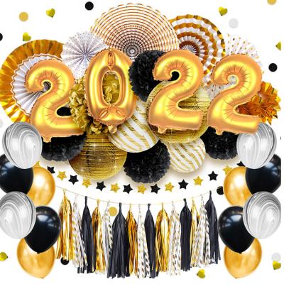 China Wholesale Indoor Nicro 2022 Happy New Years Eve 2022 Party Supplies Foil Decoration Kit Balloon Party Set for sale