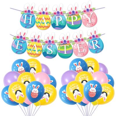 China Nicro Easter Theme Party Indoor Decoration Set Latex Balloon Banner Ribbon Comics Party Supplies for sale