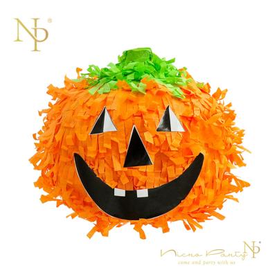 China 6 Inch Halloween Pumpkin Nicro Pinata Indoor OEM Color Shaped Party Decoration Kid for sale