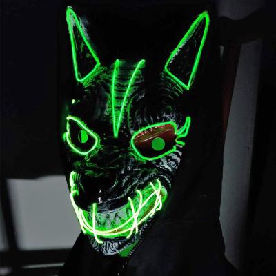 China Full Head China Nicro Halloween LED Face Mask Party Wolf Chatter Muggle Clown Terror Mask for sale