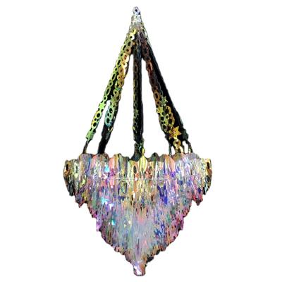 China Indoor Iridescent Color Chandelier Film Nicro Home Decoration Hanging Christma Decoration for sale