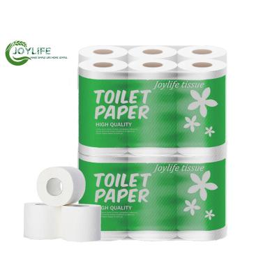 China Bulk Wholesale White Virgin Wood Pulp Toilet Paper Tissue Paper Virgin Wood Pulp Standard Roll Paper Toilet Paper Roll for sale