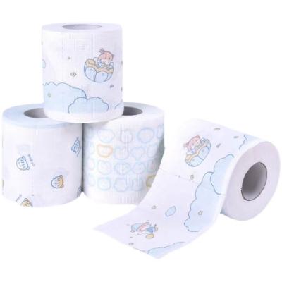 China Seat Public Places Novelty Paper Toilet Paper Roll Social Ultra Soft Organic Toilet Paper Rolls With Different Patterns Bathroom Gift Printing Toilet Paper for sale