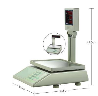 China Hot Sale 33.5*23.5cm Platform110-220v Stainless Steel Material Hot Sale Electronic Cash Register Digital Price Scale Electronic Weighing Scales for sale