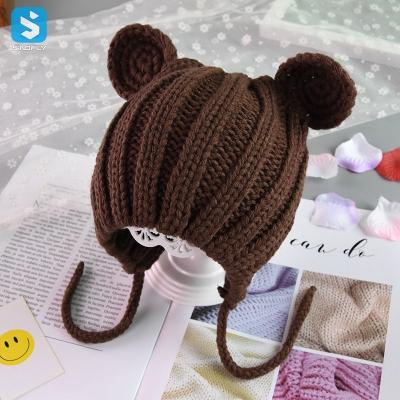 China COMMON Winter Knitted Beanie Hat Newborn Baby Boy Girl Warm Hat For Infant Beanie Cap Hat Kids Toddler Beanie for sale