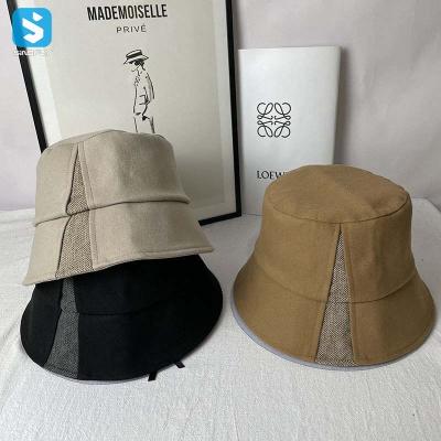 China New Designs Casual Fashion Customized Loose Brim Plain Cotton Fisherman Hats Short Bucket Hats for sale