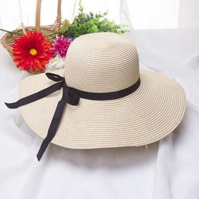 China Custom Character Summer Women Beach Sun Hat Wide Brim Panama Hat Straw Hats for sale