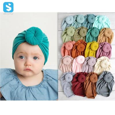 China Other Kids Girls Winter Hair Accessories Knot Turban Baby Waffle Headwrap Baby Turban Headbands Knotted for sale