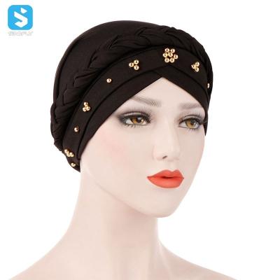 China India African American Popular Newcomer Image Europe Flower Headband Flower Headband Pearl Silk Hat Bright Silk Hat Wholesale for sale