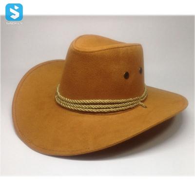 China High Quality Character Western Hat Bands Cowboy Cuero Mens Womens Cowboy Hats Suede for sale