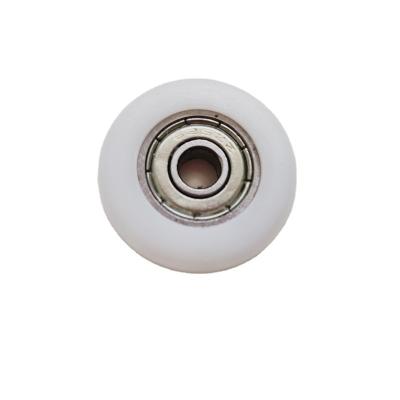 China Material of Construction Shops Nylon Wheel 608zz Ball Bearing , White Plastic Wheel Roller Bearing for sale